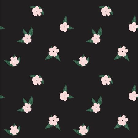 Pink Tropical Leaf botanical seamless pattern background suitable for fashion prints, graphics, backgrounds and craftsのイラスト素材