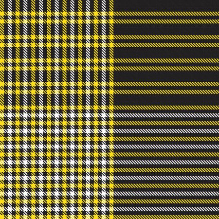 Yellow Glen Plaid textured seamless pattern suitable for fashion textiles and graphics