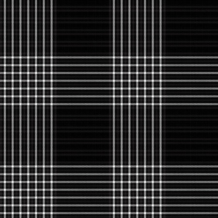 Black and White Glen Plaid textured seamless pattern suitable for fashion textiles and graphics