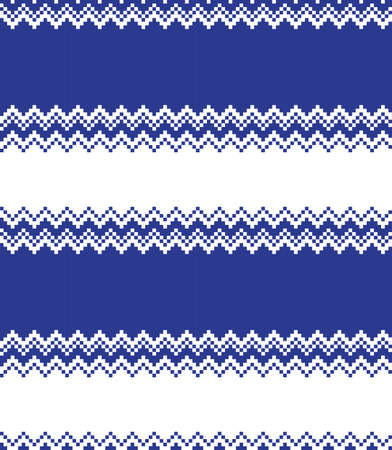 Blue Christmas fair isle pattern background for fashion textiles, knitwear and graphicsのイラスト素材