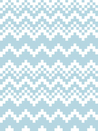 Sky Blue Christmas fair isle pattern background for fashion textiles, knitwear and graphicsのイラスト素材