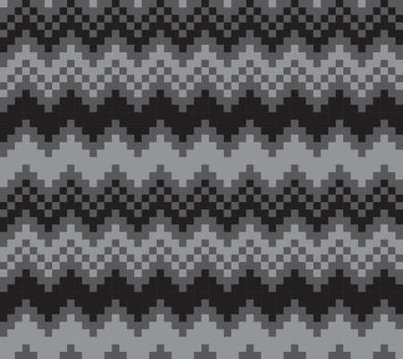 Grey Christmas fair isle pattern background for fashion textiles, knitwear and graphicsのイラスト素材