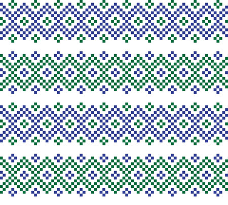 Green Christmas fair isle pattern background for fashion textiles, knitwear and graphics
