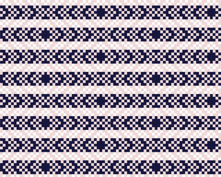 Pink Navy Christmas fair isle pattern background for fashion textiles, knitwear and graphicsのイラスト素材