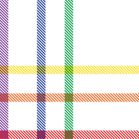 Rainbow Plaid, checkered, tartan seamless pattern suitable for fashion textiles and graphicsのイラスト素材