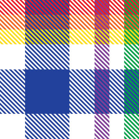 Rainbow Plaid, checkered, tartan seamless pattern suitable for fashion textiles and graphicsのイラスト素材