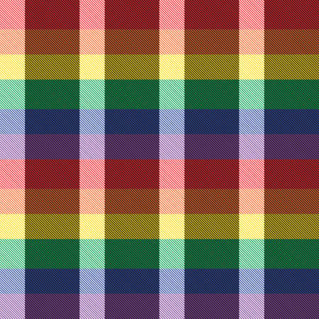 Rainbow Plaid, checkered, tartan seamless pattern suitable for fashion textiles and graphicsのイラスト素材