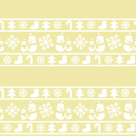 Yellow Christmas Snowman seamless pattern background for website graphics, fashion textileのイラスト素材