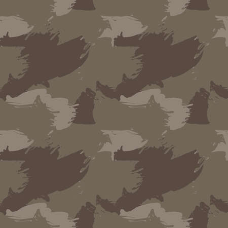 Brown Camouflage abstract seamless pattern background suitable for fashion textiles, graphicsのイラスト素材