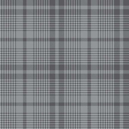 Grey Glen Plaid textured seamless patternのイラスト素材