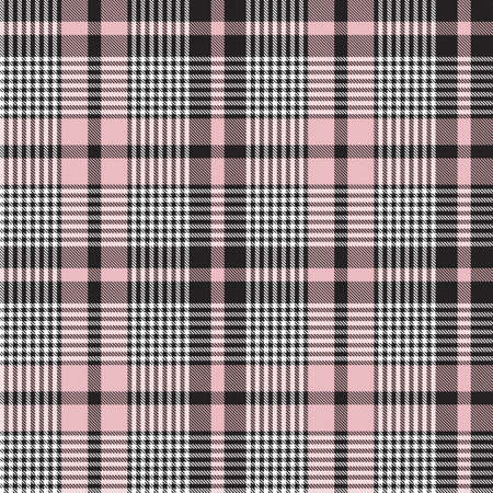 Pink Glen Plaid textured seamless patternのイラスト素材