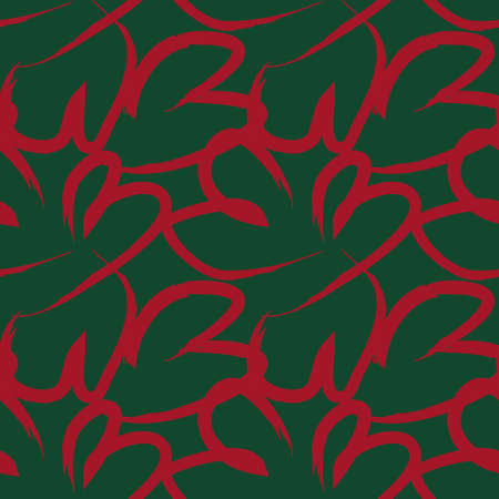 Christmas Heart shaped brush stroke seamless pattern background for fashion textiles, graphicsのイラスト素材