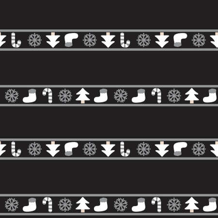 Christmas Black and White Holiday seamless pattern background for website graphics, fashion textilesのイラスト素材