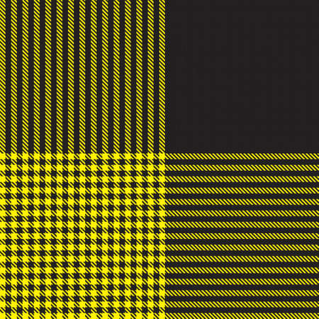 Yellow Glen Plaid textured seamless pattern suitable for fashion textiles and graphicsのイラスト素材