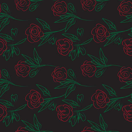 Christmas Floral brush strokes seamless pattern background for fashion prints, graphics, backgrounds and craftsのイラスト素材