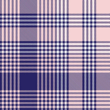 Pink Navy Glen Plaid textured seamless pattern suitable for fashion textiles and graphicsのイラスト素材
