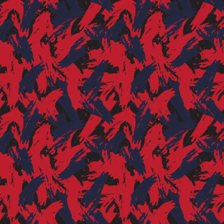 Red Brush Stroke Camouflage abstract seamless pattern background suitable for fashion textiles, graphicsのイラスト素材