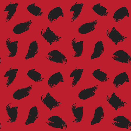 Red Brush Stroke Camouflage abstract seamless pattern background suitable for fashion textiles, graphicsのイラスト素材