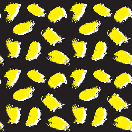 Yellow Brush Stroke Camouflage abstract seamless pattern background suitable for fashion textiles, graphicsのイラスト素材