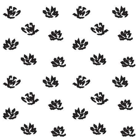 White Floral brush strokes seamless pattern background for fashion prints, graphics, backgrounds and craftsのイラスト素材