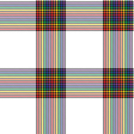 Rainbow Glen Plaid textured seamless pattern suitable for fashion textiles and graphics