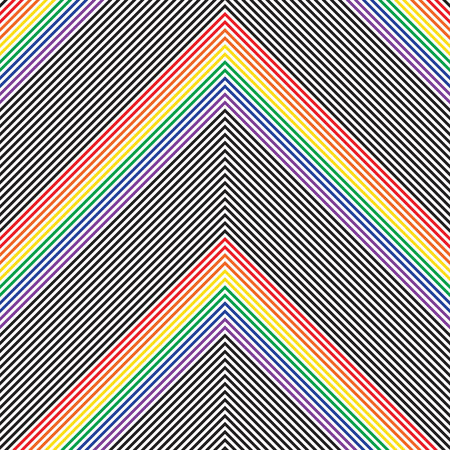 Rainbow Chevron diagonal striped seamless pattern background suitable for fashion textiles, graphics