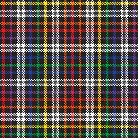 Rainbow Glen Plaid textured seamless pattern suitable for fashion textiles and graphicsのイラスト素材