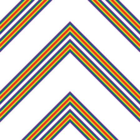 Rainbow Chevron diagonal striped seamless pattern background suitable for fashion textiles, graphics