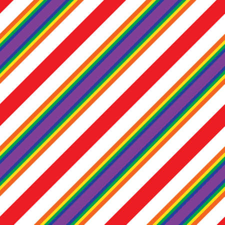 Rainbow diagonal striped seamless pattern background suitable for fashion textiles, graphicsのイラスト素材