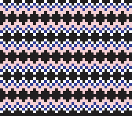 Pink Navy Christmas fair isle pattern background for fashion textiles, knitwear and graphics