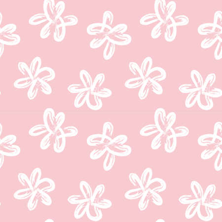 Pink and Navy Floral brush strokes seamless pattern background for fashion prints, graphics, backgrounds and craftsのイラスト素材