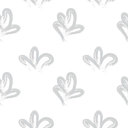 Black and White Floral brush strokes seamless pattern background for fashion prints, graphics, backgrounds and craftsのイラスト素材