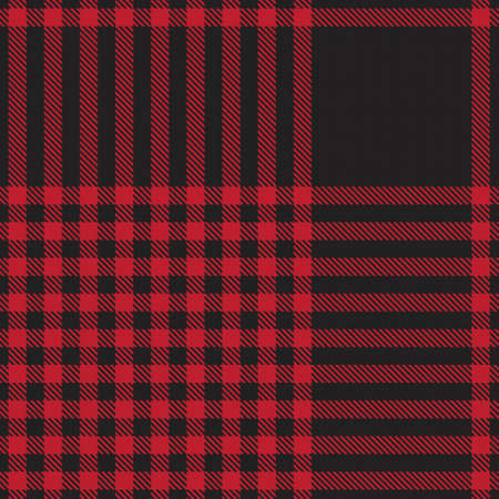 Red Glen Plaid textured seamless pattern suitable for fashion textiles and graphicsのイラスト素材