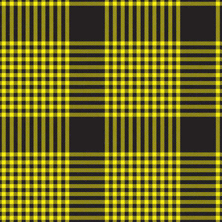 Yellow Glen Plaid textured seamless pattern suitable for fashion textiles and graphicsのイラスト素材
