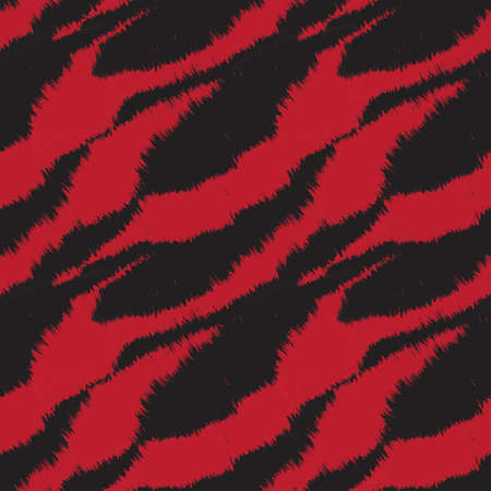 Red Brush stroke fur pattern design for fashion prints, homeware, graphics, backgroundsのイラスト素材
