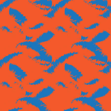 Orange Brush stroke fur pattern design for fashion prints, homeware, graphics, backgroundsのイラスト素材