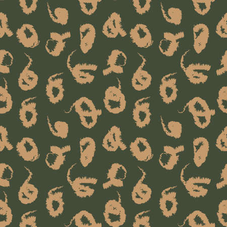 Green Brush stroke fur pattern design for fashion prints, homeware, graphics, backgroundsのイラスト素材