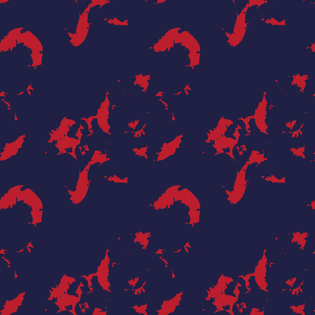 Red Navy Brush stroke fur pattern design for fashion prints, homeware, graphics, backgrounds