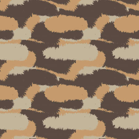 Brown Brush stroke fur pattern design for fashion prints, homeware, graphics, backgroundsのイラスト素材