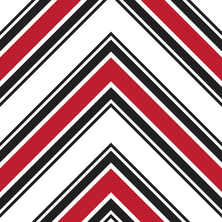 Red Chevron diagonal striped seamless pattern background suitable for fashion textiles, graphics