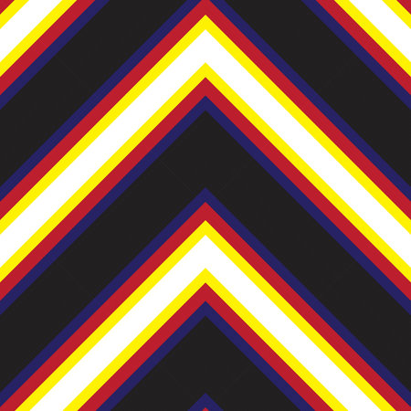 Red and Blue Chevron diagonal striped seamless pattern background suitable for fashion textiles,...