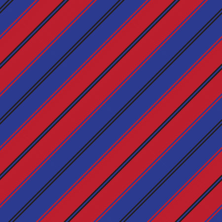 Red and Blue diagonal striped seamless pattern background suitable for fashion textiles, graphics