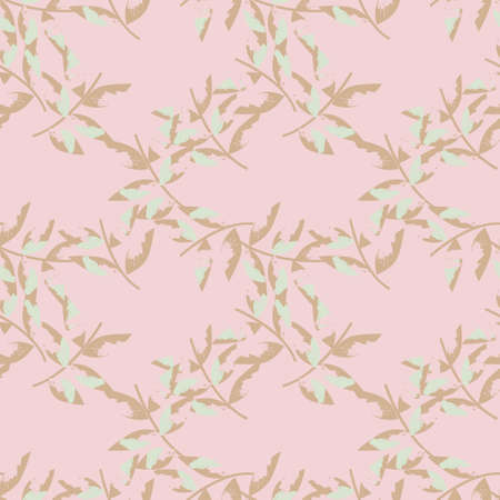 Pink Tropical Leaf botanical seamless pattern background suitable for fashion prints, graphics, backgrounds and craftsのイラスト素材