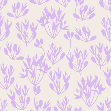Purple Floral botanical seamless pattern background suitable for fashion prints, graphics, backgrounds and craftsのイラスト素材
