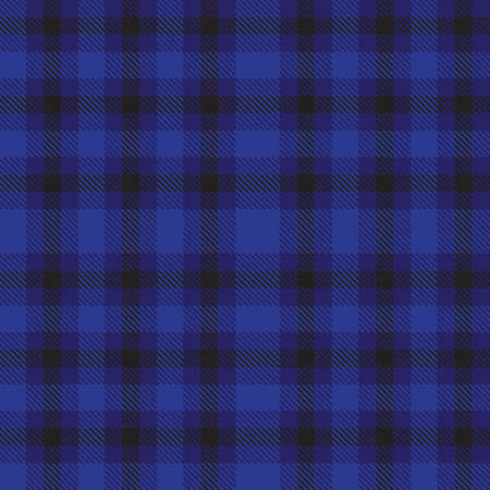 Blue Ombre Plaid textured seamless pattern suitable for fashion textiles and graphicsのイラスト素材