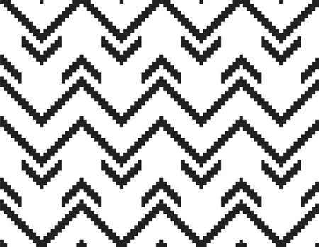 Black and White chevron seamless pattern background for fashion textile, knitwear, graphicsのイラスト素材