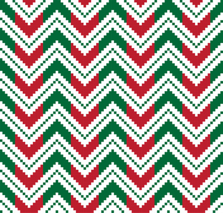 Christmas Chevron seamless pattern background for fashion textile, knitwear, graphicsのイラスト素材