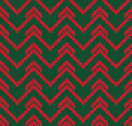Christmas Chevron seamless pattern background for fashion textile, knitwear, graphicsのイラスト素材