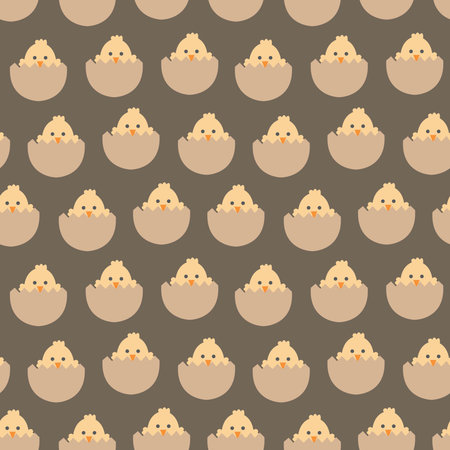 Brown Easter Egg Seamless Pattern for computer graphics, fashion textiles, etc.のイラスト素材
