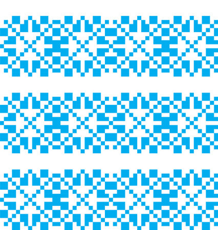 Ice Blue Christmas snowflake fair isle pattern background suitable for fashion textiles, knitwear and graphicsのイラスト素材